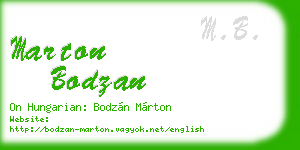 marton bodzan business card